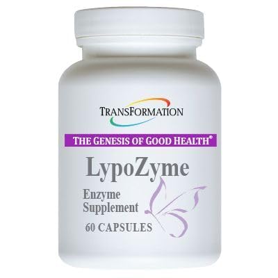 TRANSFORMÁCIA MNOŽSTVO ZDRAVIA LypoZyme Enzyme Supplement, Advance Lipase Enzyme Blend for Healthy Digestion & Nutrient Absorbtion, non-GMO,60 Cap