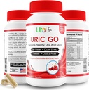 #1 URIC GO kyselina močová Čistiť doplnok podpory pre G.O.U.T - Prírodné obličky Čistenie Detox Formula Chanca Piedra, zeler Seed, Tart Cherry, Cranberry, granátové jablko, Turmerica, Vegan Non-GMO 60 Kapsule