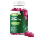 VITEEY Zinkové Gumičky pre mužov a ženy - Zinkové doplnky 50 mg - Immune Boost & Skin Health - Vegan, Gluten Free - 60 Počet