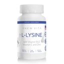 L-lyzínové doplnky s vitamínom B12 + C + zinok pre Lip, Ústa a zdravie ústnej dutiny - Vylepšená wellness podpora - Non-GMO, Gluten-free - Vyrobené v USA - 60 Rastlinné kapsule, 500mg