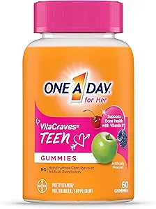 JEDEN DEŇ Teen pre jej multivitamínové Gumies, Gummy Multivitamíny s vitamínom A, C, D, E a zinok pre imunitnú podporu zdravia, Fyzická energia a viac, 60 počet (Stock of 2)
