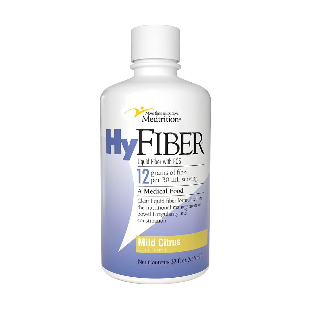 Medtrition HyFiber Daily Liquid Fiber for Regularity and Soft Stools, 12 Grams Rozpustné Fiber, 32 fl oz 1 fľaša