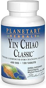 Planéty Bylinné Yin Chiao Classic 450 mg Immunetické formuly pre sezónnu podporu -120 tabliet