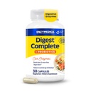 Enzymedica, Digest Complete + Probiotiká, Gentle Digestive Enzymes with 400 Million CFU Active Cultures per capsule, 30 Kapsule