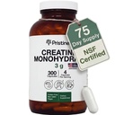 Pristinina monohydrátná kapsula pre ženy a mužov - NSF Certified 75 day Supply 3G Creatine Pills pre ženy - Cognitive & Athletic Performance Support - Enhanced Recovery Sklenená fľaša