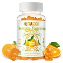 Kálium Magnézium Gumies,Potasium Supplement w/Ashwagandha,Vysoká absorpcia Magnézium Glycinát,B6,D3,Potasium Citrate for Leg Cramps,Huscle,Electroyte for Adults Kids,Cugar-free, 60 Gummies