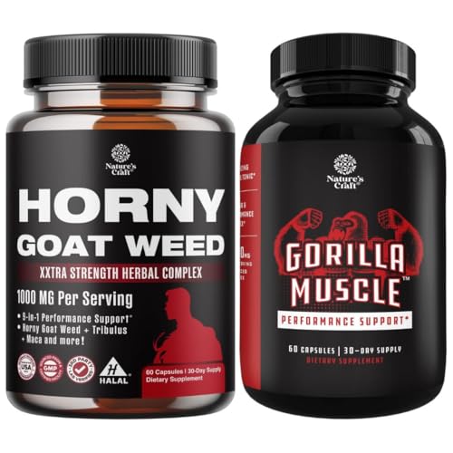 Bundle of Horny Goat Weed Extract Complex pre mužov a ženy Vylepšená energia a vytrvalosť a extra sila Testosterón Booster pre mužov pre svalové rozšírenie vytrvalosť a silu