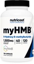 Nutricost myHMB Kapsule 1 500MG Calcium HMB Per Serving, 120 Capsules, 40 Servings - Performance Line, Calcium B-Hydroxy B-metylbutyrát Monohydrát