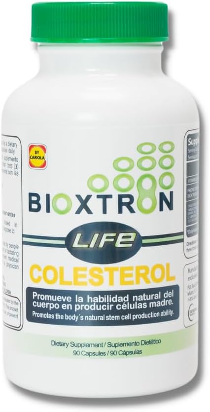 Bioxtron Life Cholesterol Natural AFA Stem Cell Supplement - Stem Cell Production - Immune System Support - Supports Cholesterol Levels - Supports Joints & Muscle - 90 Caps