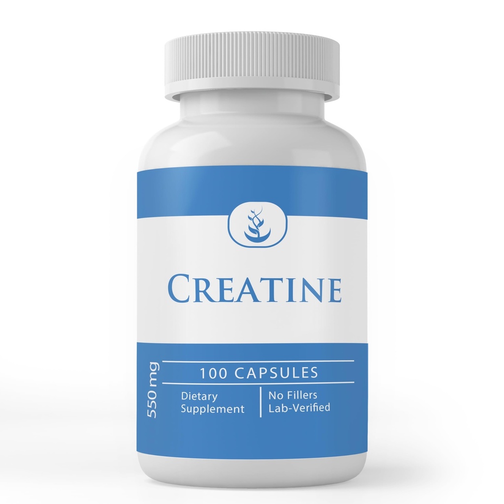 PURE ORIGINAL INGREDIENTS Creatine, (100 Capsules) Always Pure, No Additives Or Fillers, Lab Verified