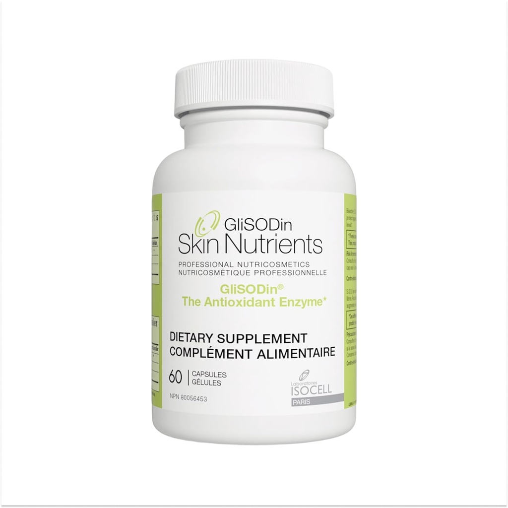 GliSODin Skin Nutrients Antioxidant Enzyme - Znižuje oxidačný stres - 60 Kapsuly 1 Mesiac dodávky