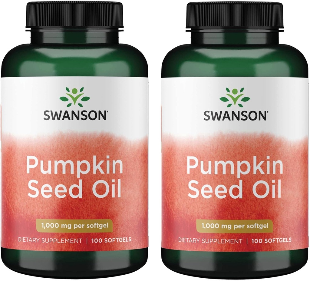 Swanson Pumpkin Seed Oil - High Biodostupné EFA - (100 Softgel kapsuly, 1000mg Každý) 2 balenia