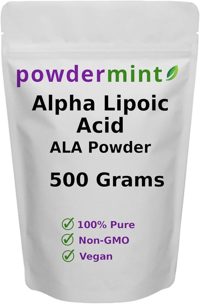 Prášok Alpha Lipoic Acid (RS-ALA, čistá ALA) (viaceré veľkosti) Antioxidant (powder ALA)
