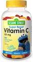 Webber Naturals season Street vitamín C Gummy pre deti 2+, 125 mg vitamínu C na gumu, 6 mesiacov dodávky, bez gluténu, mlieka, arašidov a želatíny, Immune Support, 180 Gummies