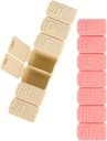 2Pack Týždenný pilulky Organizátor, 7 dní pilulky Prípady Travel Daily Pill Box Organizátor pilulky 7 deň pilulky Organizátor Týždenná pre rybí olej, kalcium tablety doplnky (Pink+Beige)