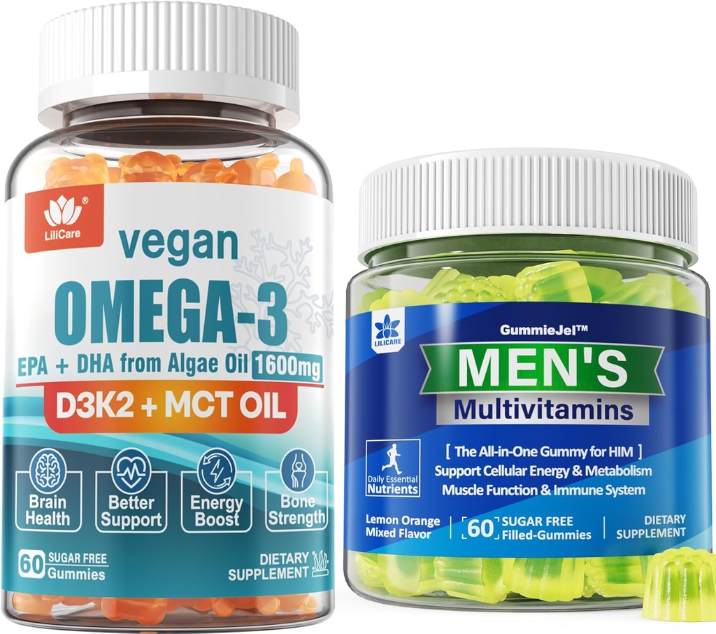 Mens Multivitamíny Gummies Vegan Omega3 Gummies 1280mg