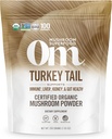 Om Mushroom Superfood Turkey Organic Mushroom Powder Pouch, 7.05 Ounce, 100 Servings, Immune Support, Polysacchrides, Beta-Glucans, Gut Health & Holistric Defense Mushroom Supplement