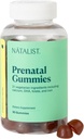 NATALIST Prenatálne Gummy pre jej denné prekoncepcie a tehotenstva Formula Dámske multivitamíny + DHA Omega-3 z Algae - zmiešané Berry, Vegetarián, Gluten-free, non-GMO - 90 Počet