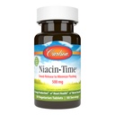 Carlson - Niacin-Time, Time-Release, 500 mg, vitamín B-3, metabolizmus cholesterolu, výroba energie, zdravie srdca, 50 tabliet