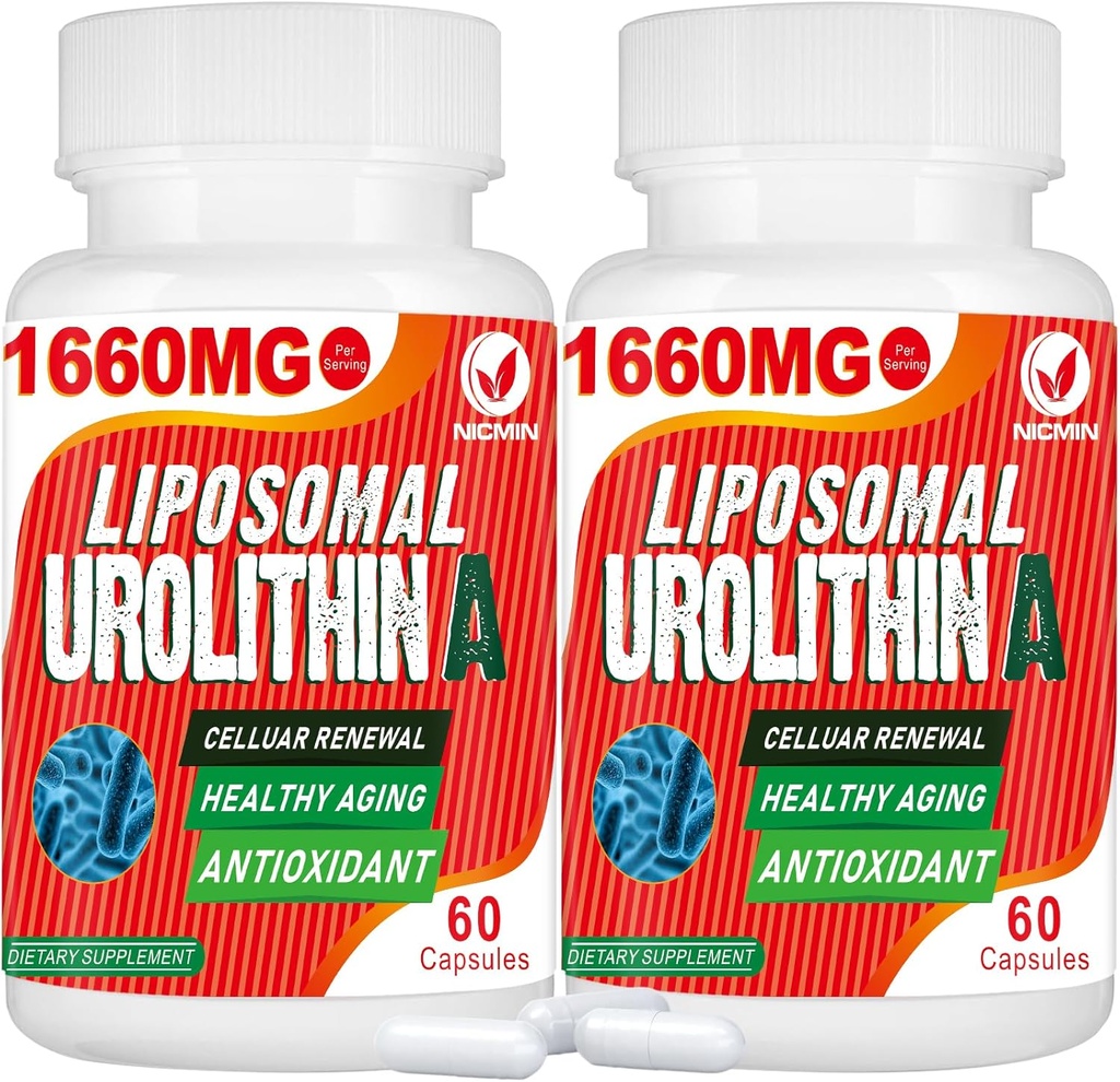 1660MG Urolithin A Supplement - Lipozomal Urolithin 120 Kapsule