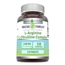 Úžasné vzorce L-Arginín/L-Citrulín komplex 1000mg 120 Tablety Doplnok Non-GMO 