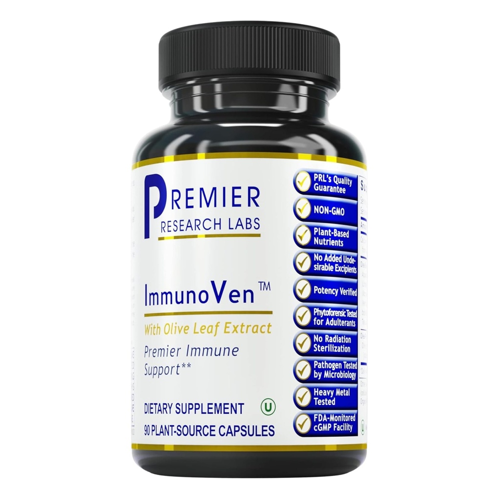 Premier Research Labs ImmunoVen - Immune Health Kapsule, Olive Leaf Extract Kapsule, Immune Support & Heart Health, Wellness Pills od Muži & Ženy - 90 Vegetariánske Kapsule