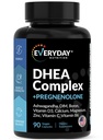 DHEA Micronized 200mg Complex with Pregnenolón 100mg Supplement for Men & Women with Ashwagandha, DIM, horčík, bór, vápnik , zinok, vitamín D3, C and B6 Hormone Support - Made in USA 90 Kapsule