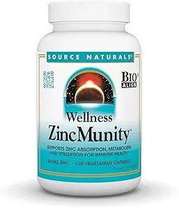 Zdroj Naturals Wellness ZinokMunity, Podporuje Zinok Absorbtion, Metabolizmus, a Utlization pre Immune Health*, 50 mg Zinok - 120 Vegetariánske kapsule