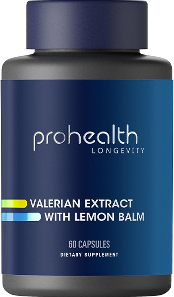 ProHealth Valerian Extract + Lemon Balm (60 Kapsule) 160 mg Valerian + 80 mg Lemon Balm 