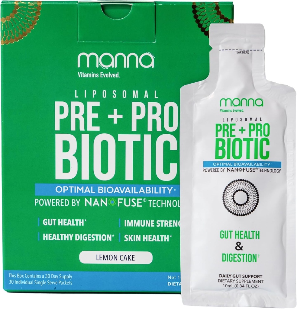 Manna Vitamíny Evolved Lipozomálne Prebiotické + Probiotické Packets 40 miliárd CFU, 8 kmene 