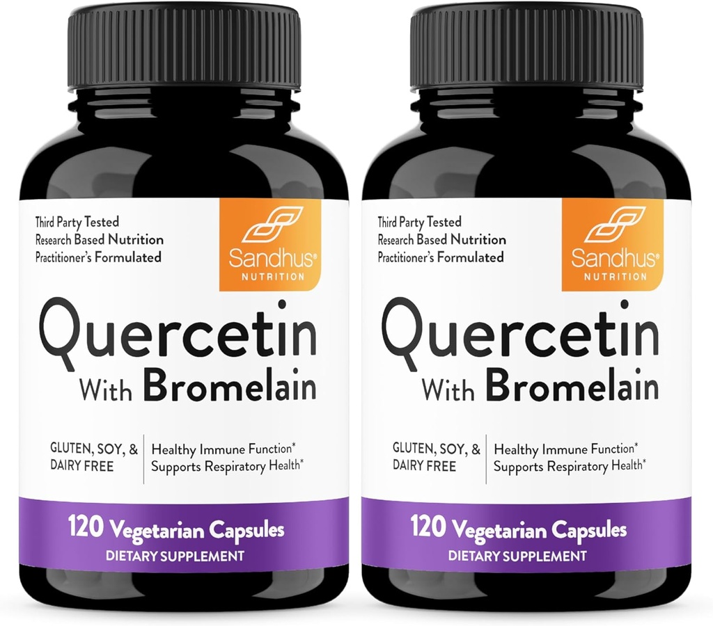 Sandhu's Quercetin s hypromelou vegetariánskej kapsule Doplnky 120 (Stock of 2) 