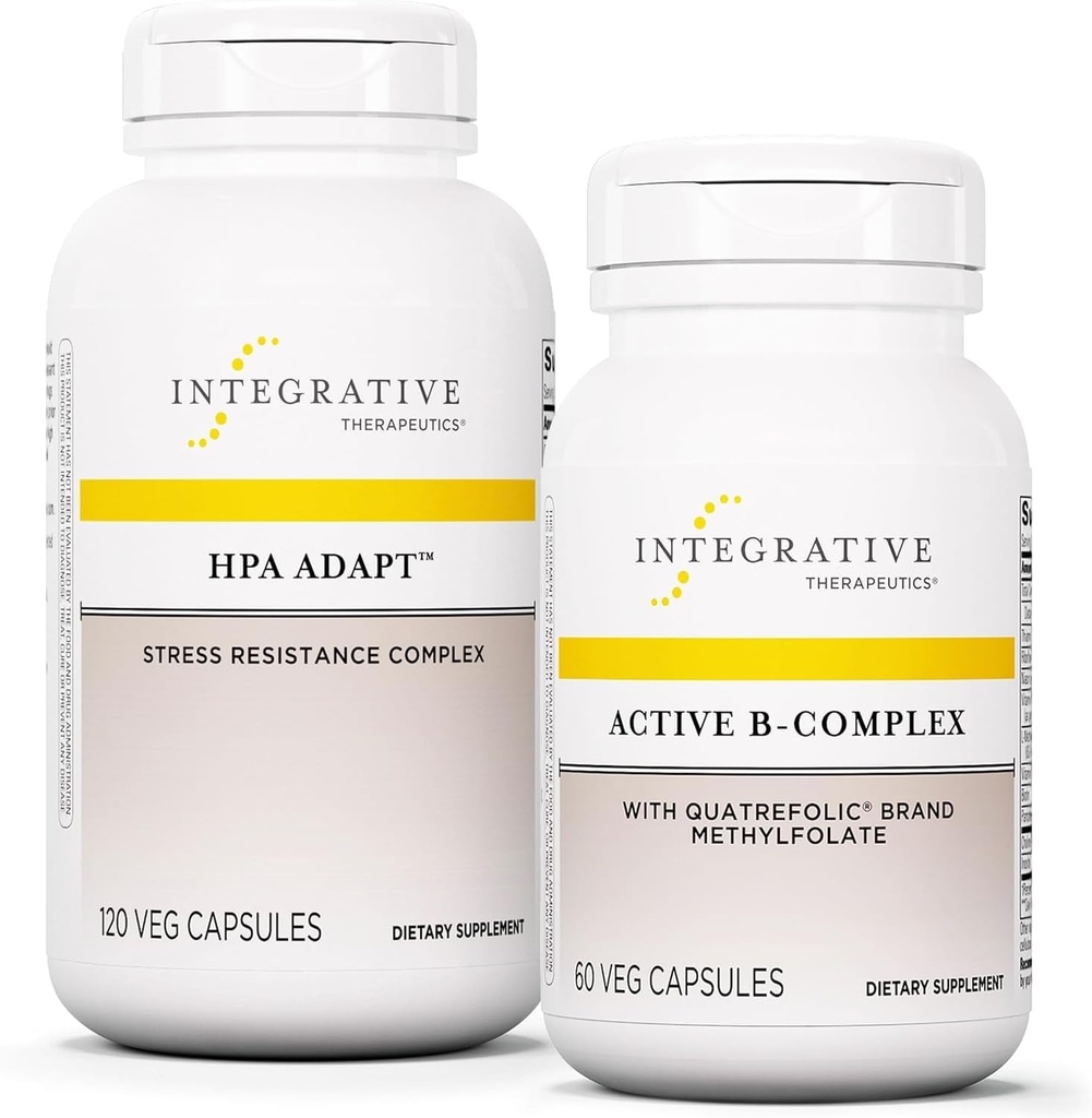 Integratívne terapie Bundle s aktívnym B-Complex, 60 Kapsule & HPA Adapt, 120 Vegan Kapsule - Active B-Complex na podporu energetického metabolizmu - HPA Adapt na podporu zdravého stresu