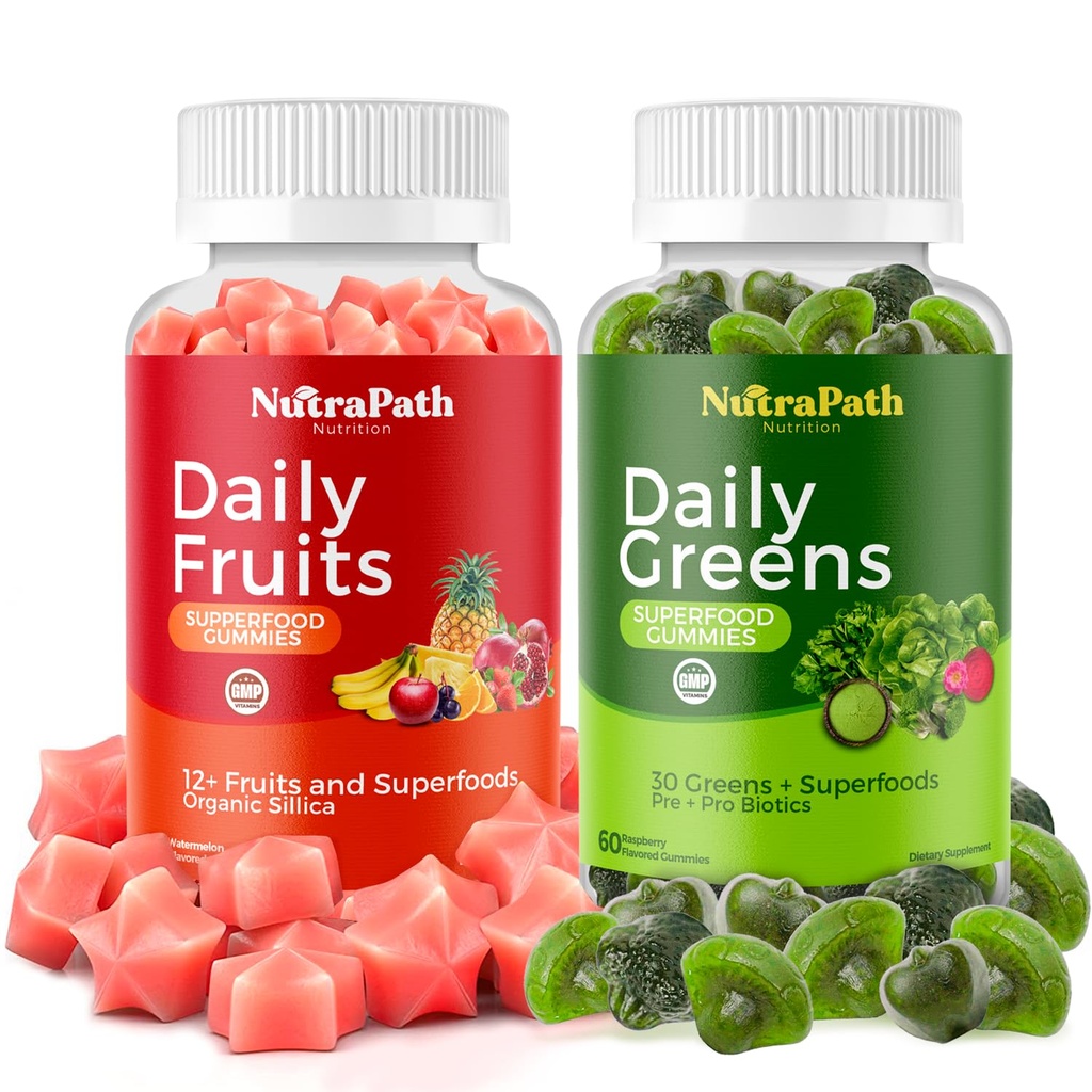 Superpotraviny Ovocie a zelenina Gumičky (120 žuvačky), 12+ Superplody & 30 Vegetariáni, Ovocie a bylinky, Ovocie a zelenina Vitamíny, non-GMO, pektín-Na základe, bez lepku