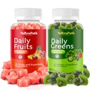 Superpotraviny Ovocie a zelenina Gumičky (120 žuvačky), 12+ Superplody & 30 Vegetariáni, Ovocie a bylinky, Ovocie a zelenina Vitamíny, non-GMO, pektín-Na základe, bez lepku