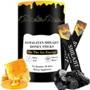 Shilajit Honey Sticks, Himalayan Shilajit Honey Sticks, Pure Himalayan Resin, Honey & Saffron, 30 High Absorbtion Sticks for Energy, Strength & Cognitive Support