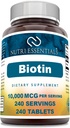 Biotín (vitamín B7) 10 000 mcg Supplement 