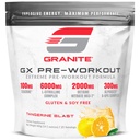 Granite GX Pre Cvičenie Supplement, Tangerine Blast Flavor, Podpora Focus, Energia, & Výkon s čajovníkom, L-Citrulline, Betaine, & A-GPC (20 Servings)