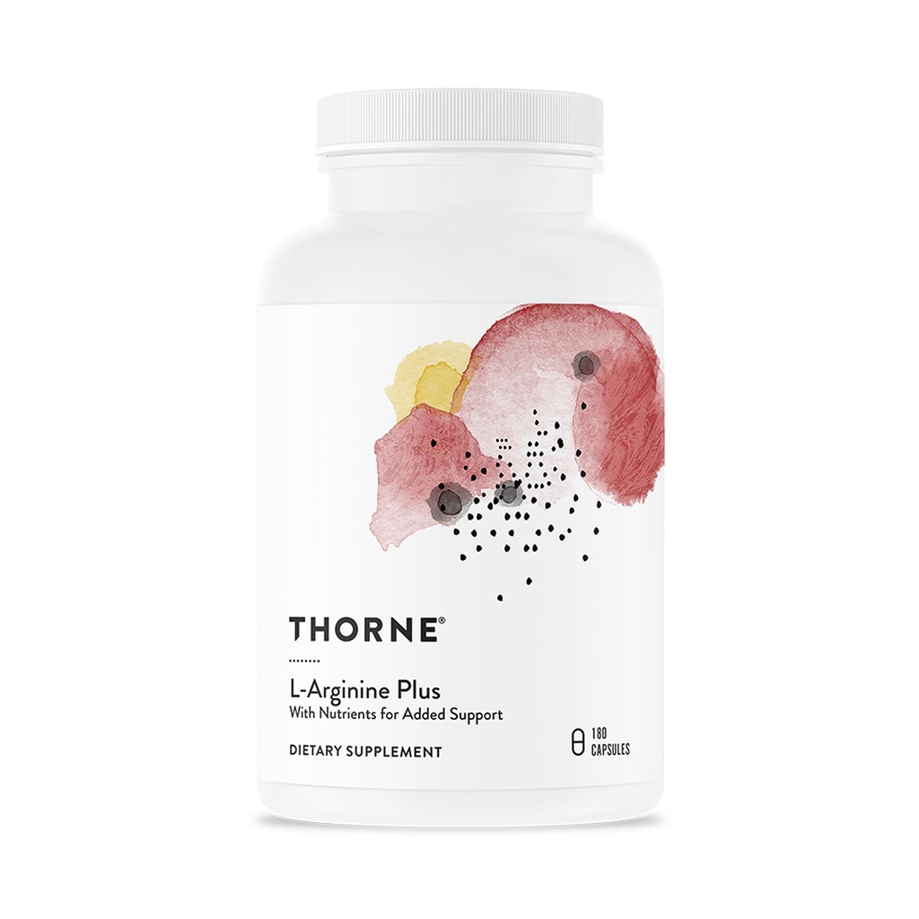 THORNE - L-arginín Plus - Kofaktory trvalej release na podporu funkcie srdca, výroby oxidu dusnatého a optimálneho prietoku krvi* - 60 porcií