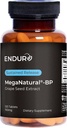 MegaNatural BP, Grape Seed Extract Doplnky s trvalým uvoľňovaním California Grape Seed Extract Doplnky pre optimalizovanú absorpciu a podporu energie, 150 mg, 120 tabliet