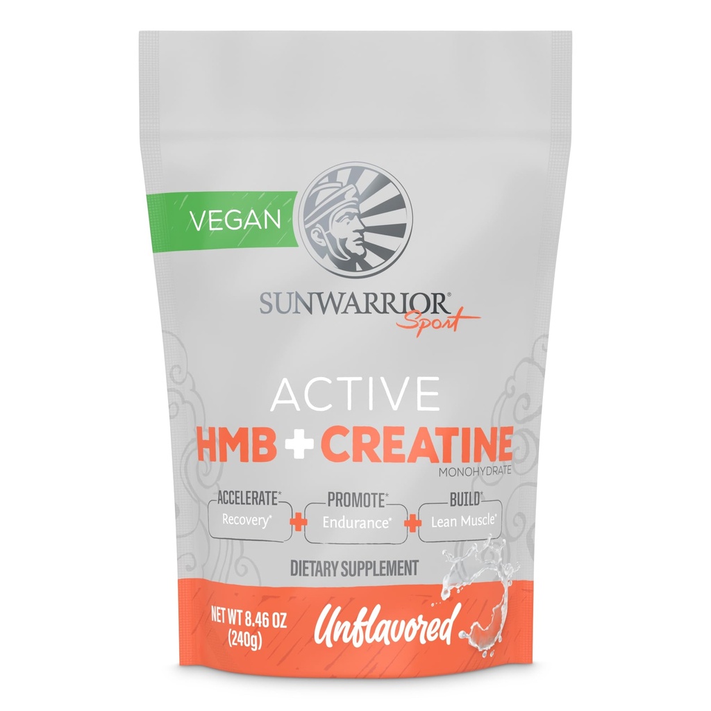 Sunwarrior Creatin HMB monohydrát prášok svalového tkaniva zotavenie, 240g pred tréningom doplnok pre mužov a ženy, mikronizované leucín zotavenie doplnok Nepríchutný 30 porcie