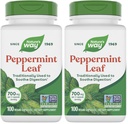 Nature's Way Premium Herbal Peppermint Leaf, Traditional Digestive Upokojujúce a nepohodlie Podpora*, 700mg per Serving, 100 Kapsule (Pack of 2)