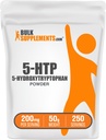 BulkSupplements.com 5-HTP Powder - 5-Hydroxytryptofán, 5 HTP Supplement - 5-HTP 200mg, Mood Suplement - Gluten Free, 200mg per Serving, 50g (1,8 oz) (Pack of 1)