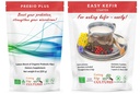 Cutting Edge Culture Prebio Plus + Kefir Starter Culture Prebiotic Fiber Powder Najlepšie Custom Blend of Organic Prebiotic Fibers Dietary Supplement (1 Prebio Plus + 1 Kefir 20g)