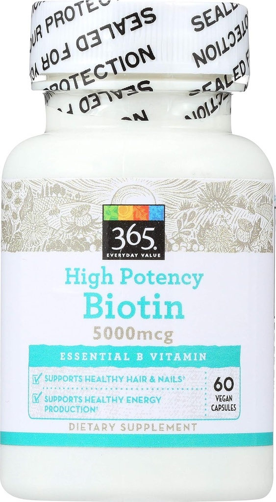365 by Whole Foods Market, High Potency Biotin 5000mcg, 60 ot