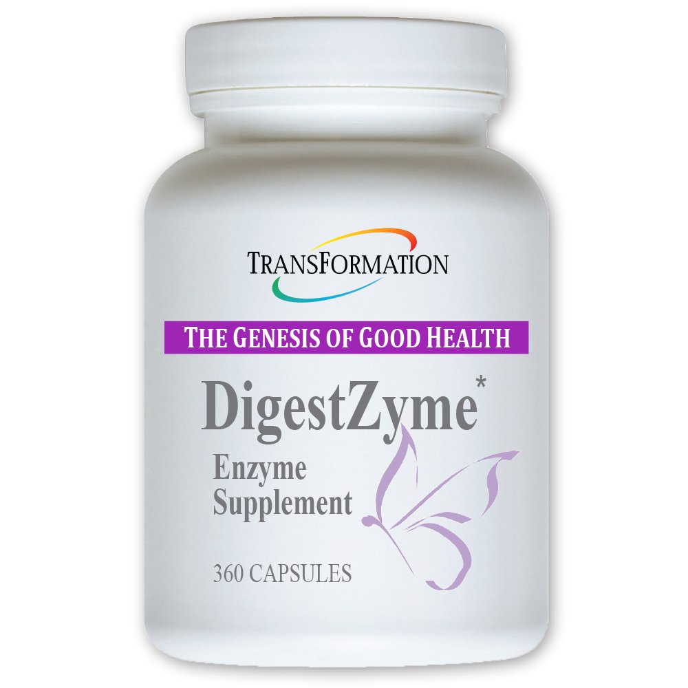 TRANSFORMÁCIA MNOŽSTVO DOBRÝCH ZDRAVOTNÝCH enzýmov pre deti - Prírodný DigestZyme doplnok Formula pre Overal Health, živina Absorpcia, Podpora Trávenie počas tehotenstva a laktácie, 360 Kapsule