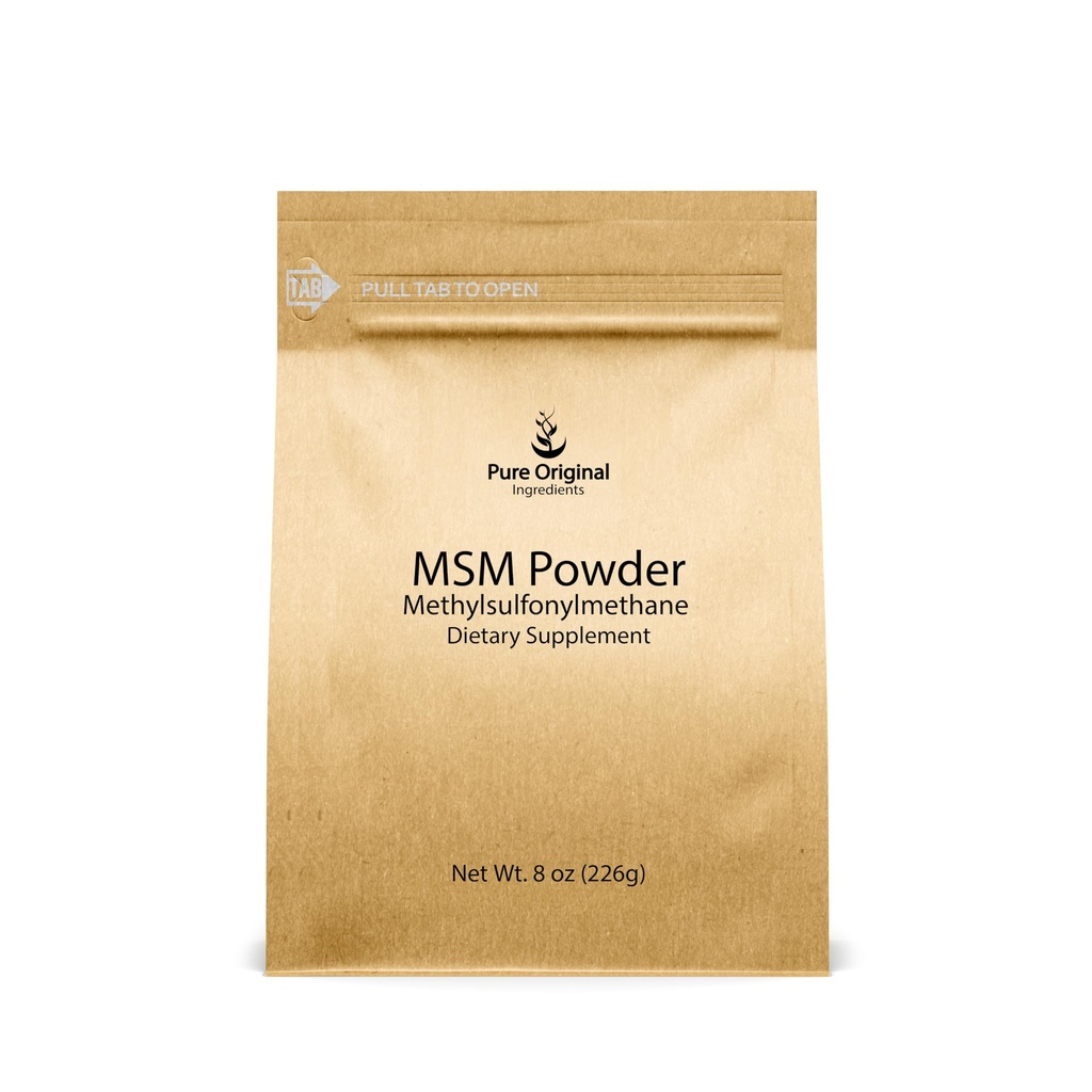 PURE ORIGINAL INGREDIENTS Metylsulfonylmetán (8 oz) MSM, Natural Sulfur, Dietary Supplement
