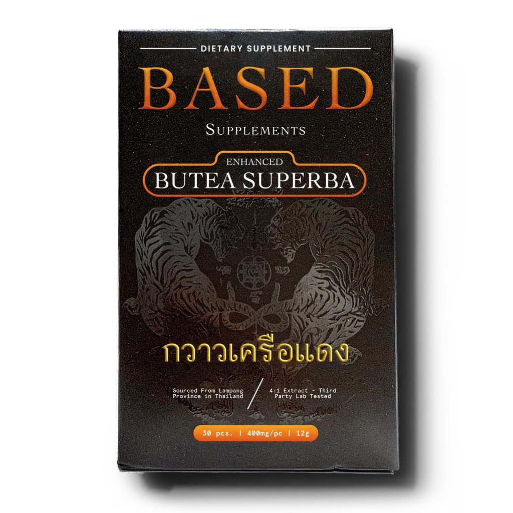 Based Supplements Butea Superba Extract - Tradičný thajský Herb pre mužskú vitality, Focus & Energy - Premium Root Powder s prírodnými flavonoidy