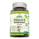Herbal Secrets Echinacea & Goldenseal Root Supplement | 450 Mg Per Serving | 250 Veggie Capsules | Non-GMO | Gluten-Free | Made in USA (250 Veggie Capsules)