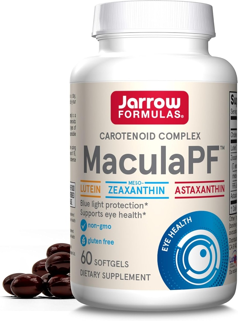 Jarrow Formules® MaculaPF Carotenoid Complex, Dietary Supplement, podporuje zdravie očí, 60 Softgels, Až 60 dní dodávky