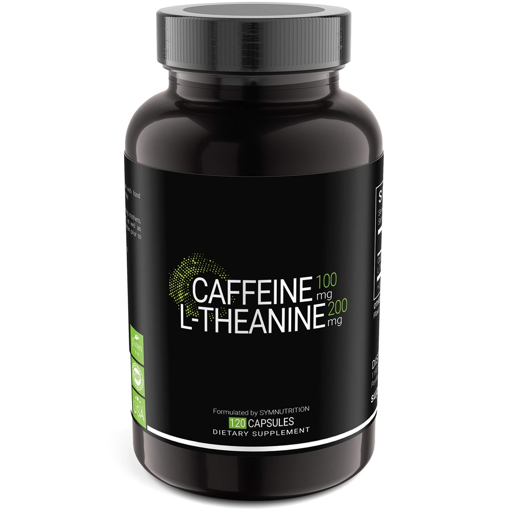 SYMNUTRITION Caffeine 100mg, L-Theanine 200mg 